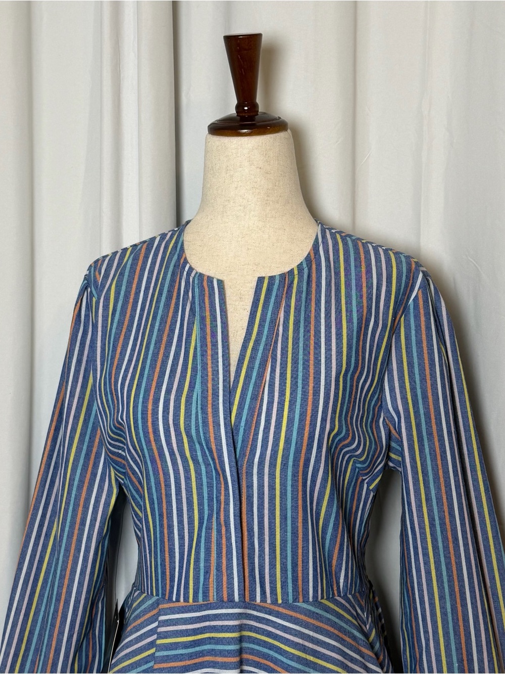 Tuckernuck Provence Stripe Mila Dress Medium NWT Cotton Linen Maxi Pockets - Picture 5 of 16